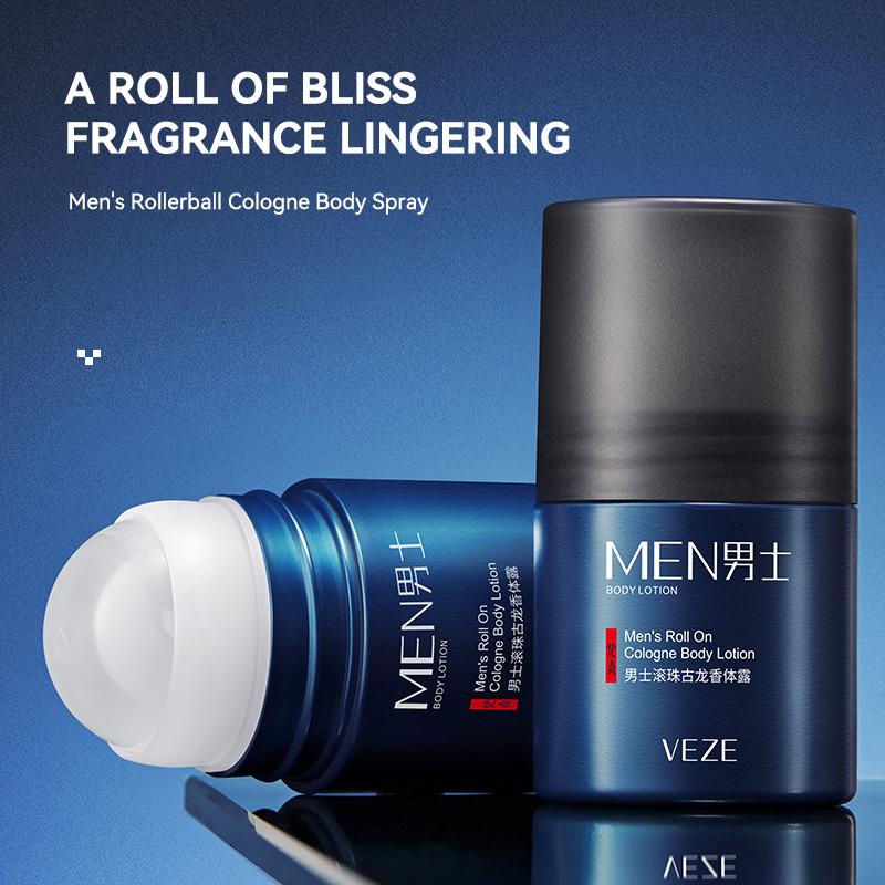 Men's Body Lotion and Fragrance - Light and Fresh Scent, Portable Stick Form, with Gentle and Long-Lasting Fragrance.