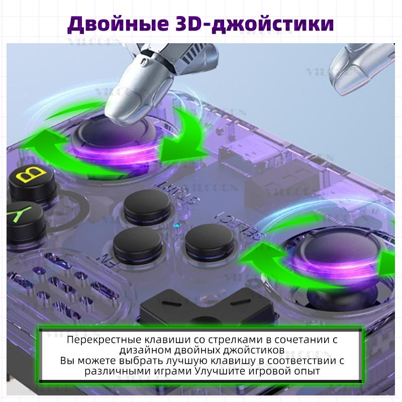 Портативная русская игровая консоль R36S 3,5 дюйма Карманный видеоигровой плеер Система Arkos Linux Эмулятор игр для PS1/N64/GBA Детский подарок