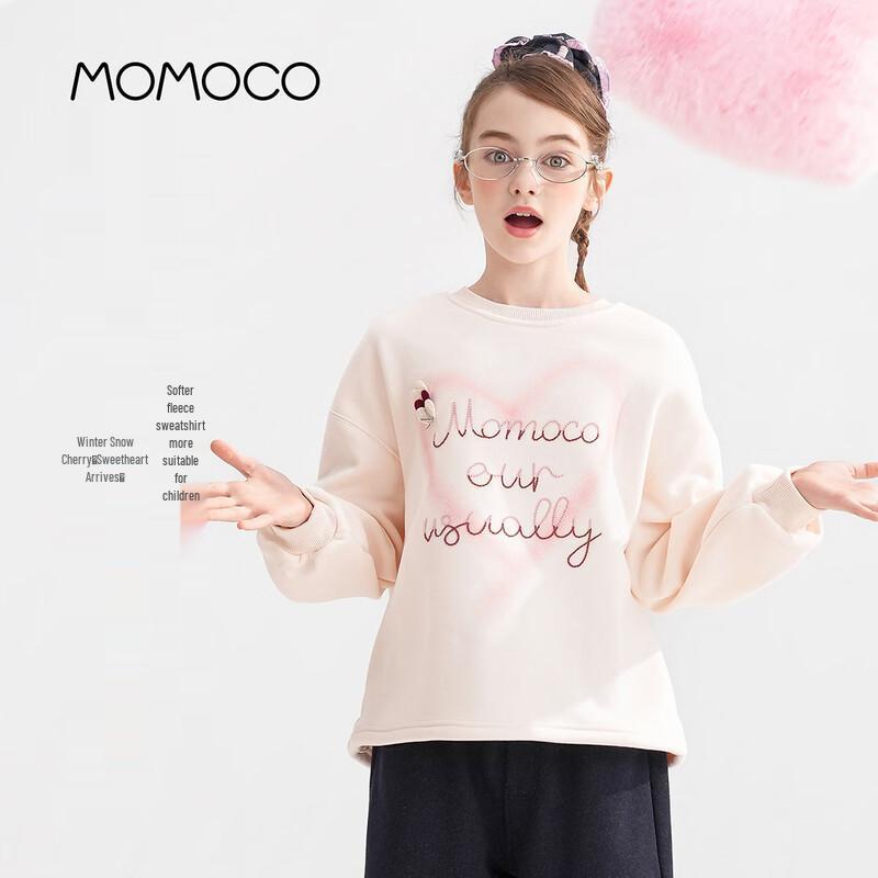Свитшот с сердцем и буквами для девочек MOMOCO, Осень/Зима 2025