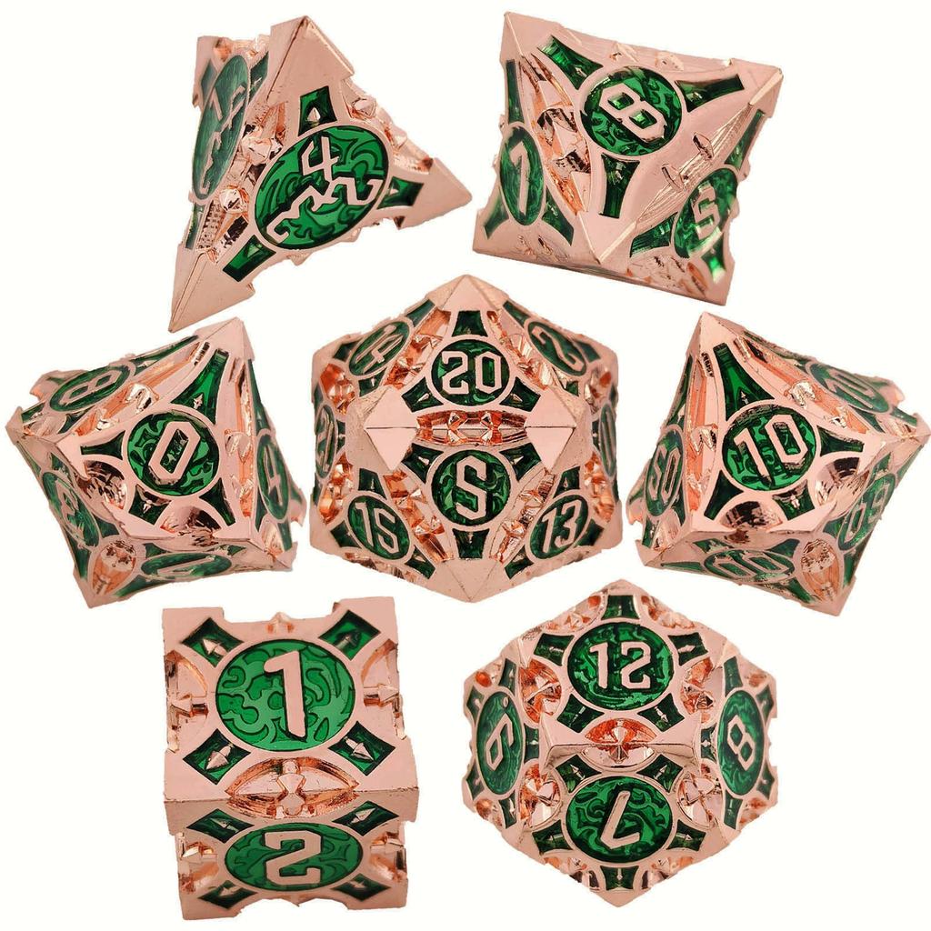 Metal coc running dice dnd dragons and dungeons multi-faceted rpg dice cthulhu d20 настольная игра