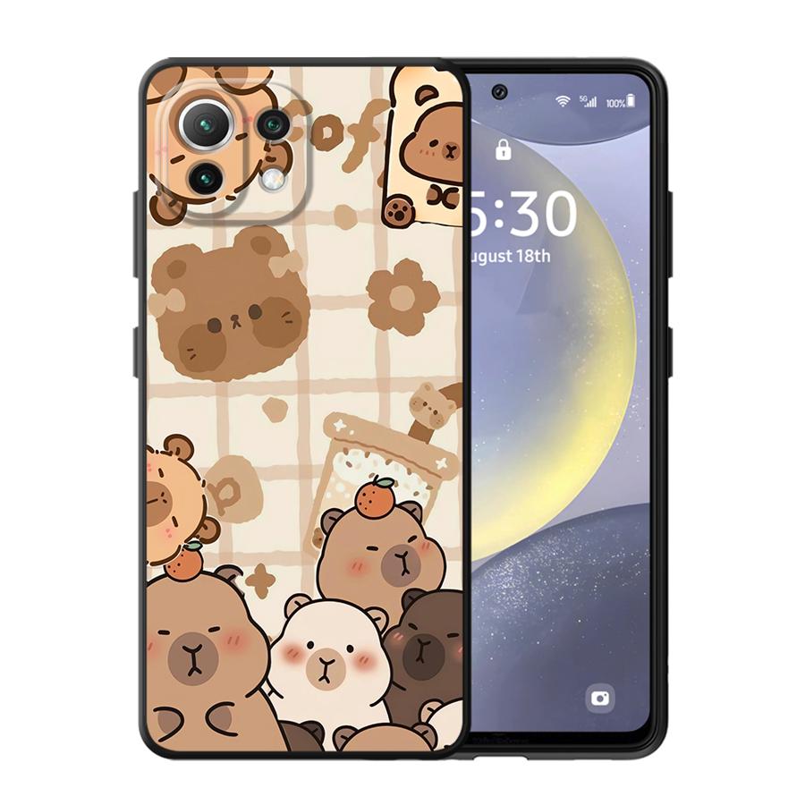 Чехол для телефона Funda для Xiaomi Mi 12 12T Pro 10T 13 Lite 14 12X 11 11T 15 Pro Милая Капибара
