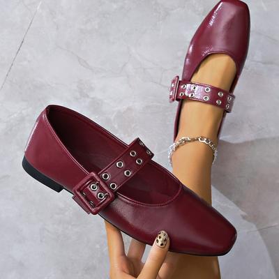 Внешнеторговые большие размеры французские ретро балетки женские 2025 новые темпераментные Мэри Джейн ретро универсальные туфли на одной перемычке
