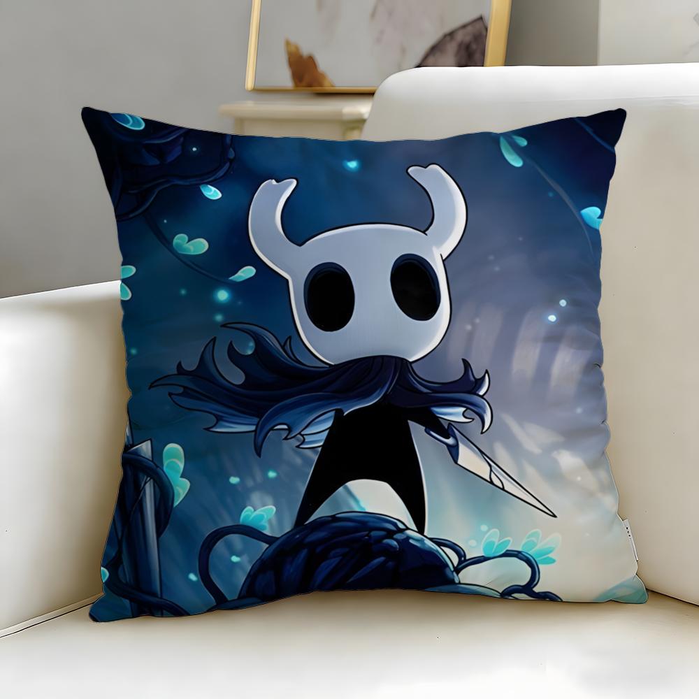 popular game Hollow Knight Cushion Cover Soft  EasyWash Pillow Case  Versatile for Couch Bed Travel and Office