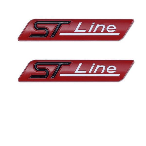 Наклейки на автомобиль с надписью STline для Reiz focus, модифицированные аксессуары, логотип автомобиля, металлические наклейки на боковое крыло кузова STline, декоративные наклейки