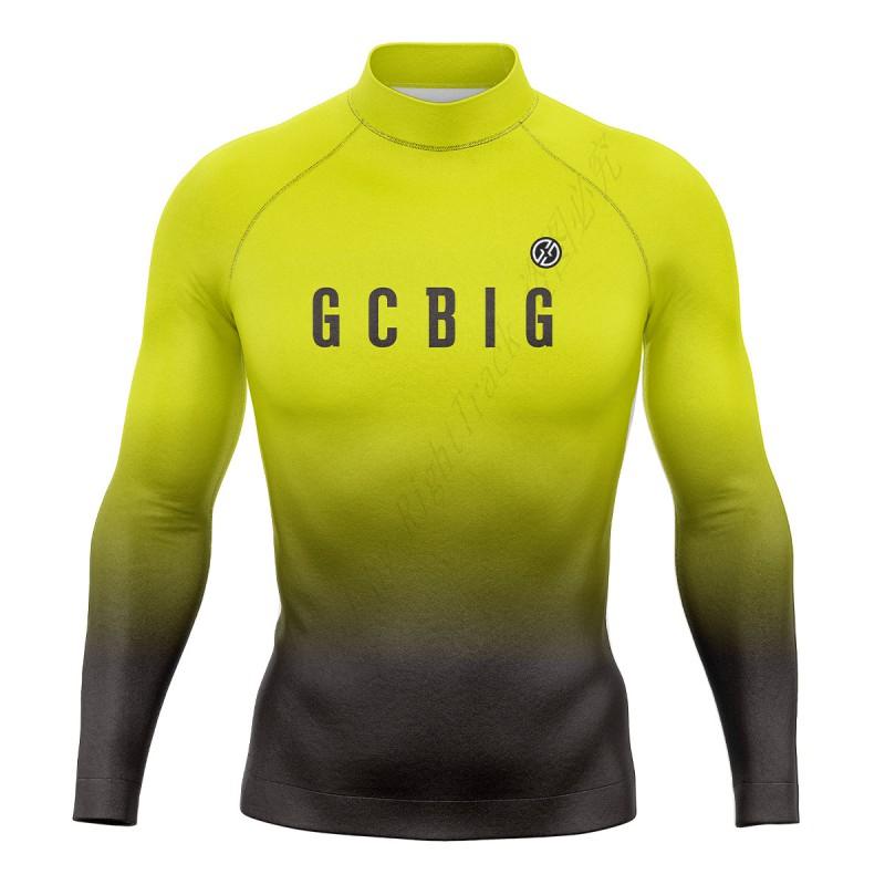Mens UPF 50 Rash Guard Long Sleeve Swimwear Quick Dry Compression Surf Suit