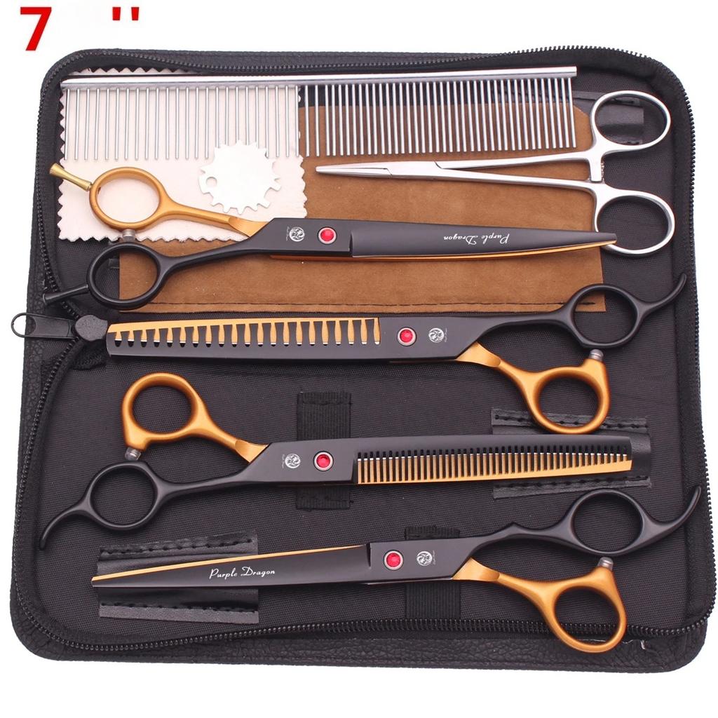 7,5'' профессиональные ножницы для ухода за домашними животными, расческа для стрижки волос, кровоостанавливающие щипцы Япония 440C, набор для собак и кошек Z3088