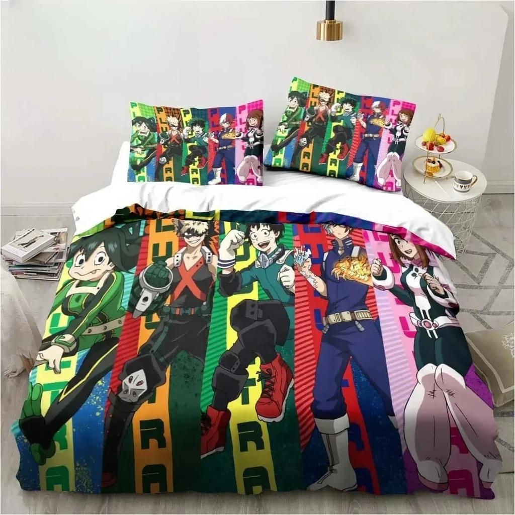 3D Print Bedding Gift My Hero Academia Bedding Set Single Twin Full Queen King Size Bed Set Adult Kid Bedroom Home Textile
