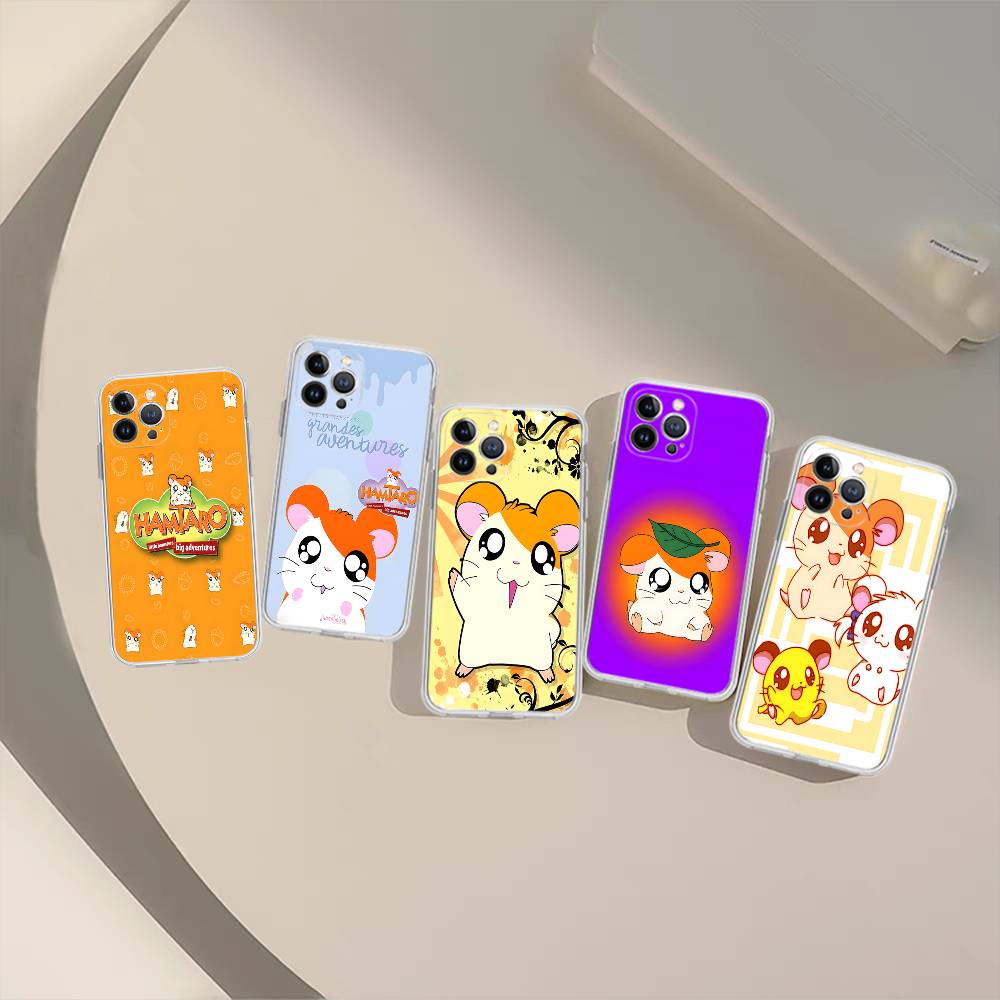 Хамтаро Милый Хомяк Каваи Милый Для IPhone 17 16 15 11 12 13 14 Pro Max Мягкий ТПУ Силиконовый Задний Чехол Прозрачный Чехол