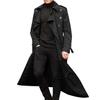 Trendy Men's Trench Coat Slim Fit Casual Male Autumn Lapel Double Breasted