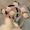 Colorful Cartoon Plush Headband Non-slip Plush Hairband Cute Bear Plush Headband  Makeup