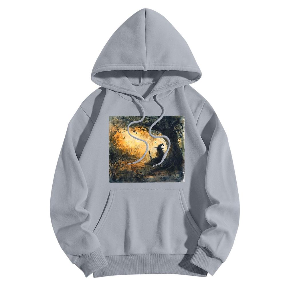 Толстовки для девочек-подростков с длинным рукавом и принтом, повседневные толстовки с графическим принтом, пуловер на шнурке, симпатичная толстовка большого размера