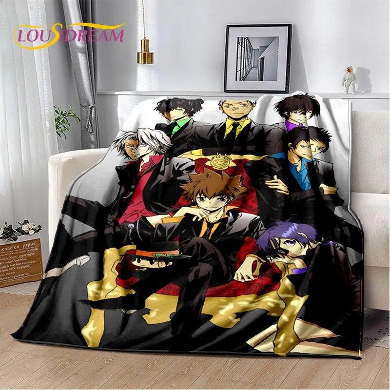 Мягкое плюшевое одеяло с героями аниме Hitman Reborn, фланелевое одеяло, одеяло для гостиной, спальни, кровати, дивана, чехол для пикника, детское одеяло