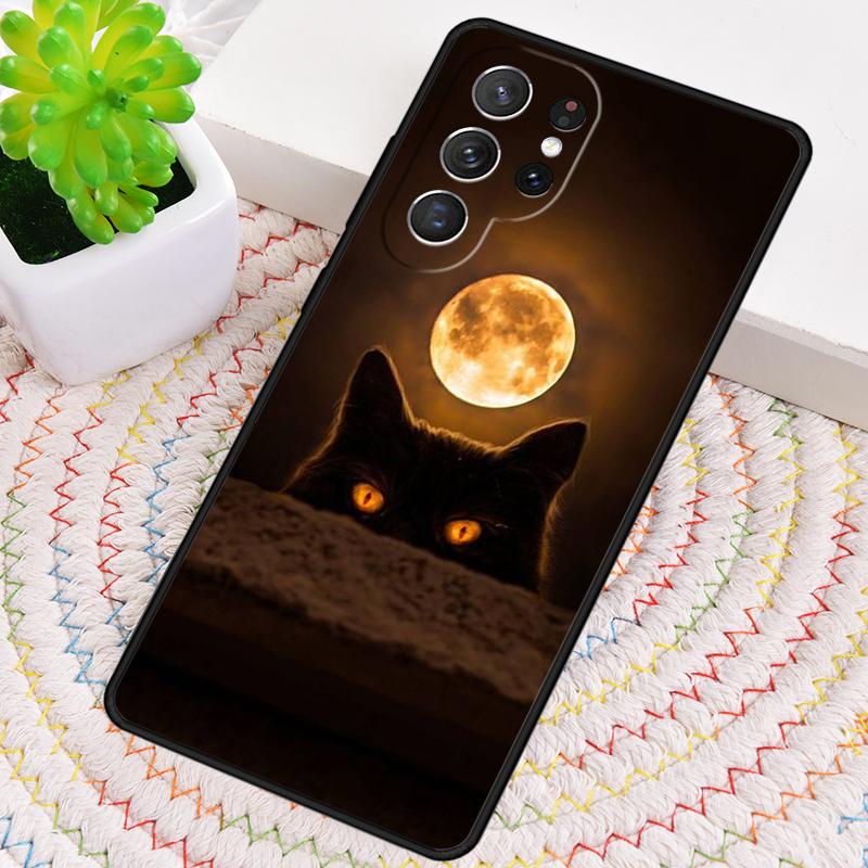 Аниме Лунный Кот Чехол для Телефона для Samsung Galaxy note 10 pro S26 Ultra S23 S24 FE S25 S21 S22 PLUS ударопрочный Чехол