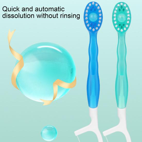 10/20 шт. Мини-зубная щетка с зубной пастой, не требующая полоскания, без пены, натуральные ингредиенты