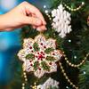 Christmas Tree Pendant 2D Snowflake Hanging Ornaments Baubles Indoor Party Acrylic Flat Xmas Decorations