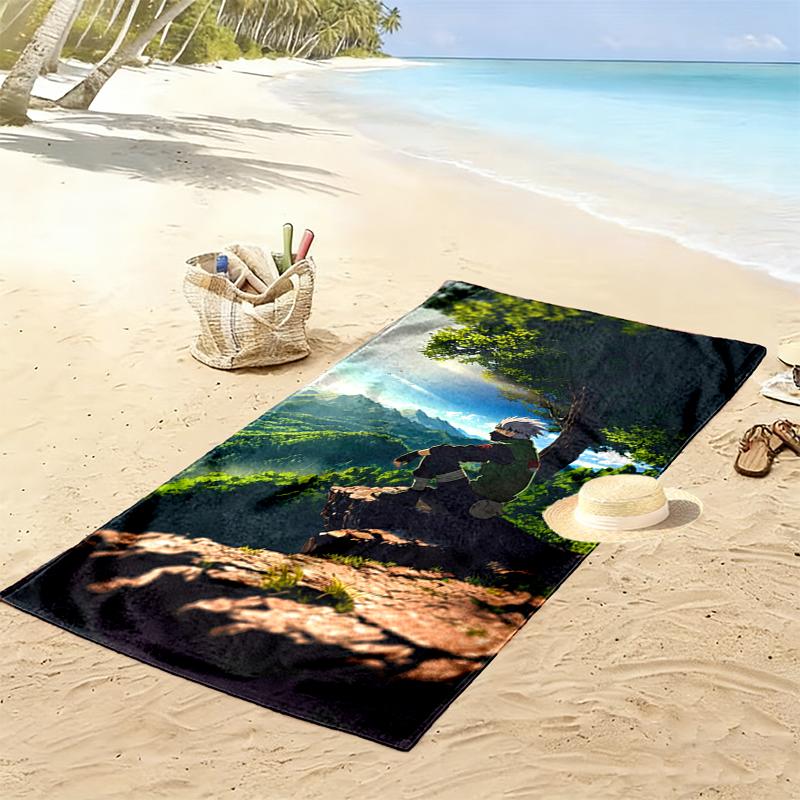 naruto Beach Towel Suitable for Various Scenarios Such As Kitchen, Bathroom and Beach Swimming