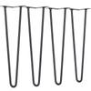 482.6MM Hairpin Furniture Legs, Metal Home DIY Projects for Nightstand, Coffee Table, Desk, 226.8KG Load Capacity with Rubber Floor Protectors, Metal