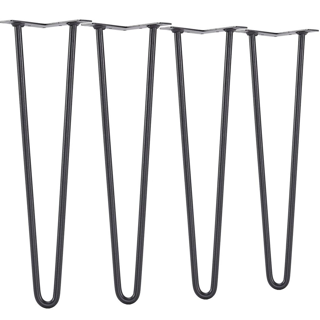 482.6MM Hairpin Furniture Legs, Metal Home DIY Projects for Nightstand, Coffee Table, Desk, 226.8KG Load Capacity with Rubber Floor Protectors, Metal