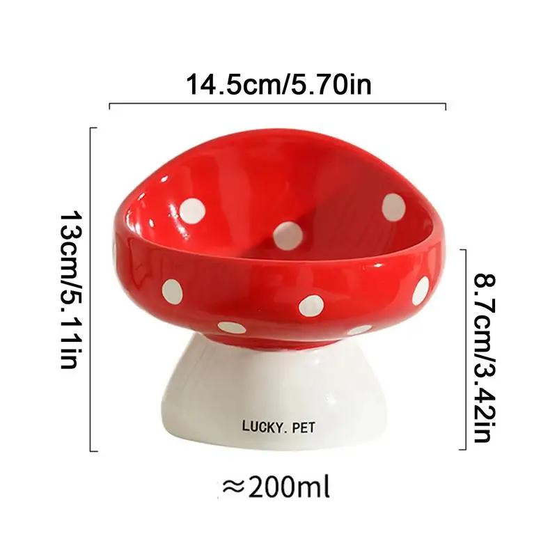 Керамические кормушки для собак и щенков в форме гриба, корм для собак и щенков, миски для кошек, наполненные водой, товары для животных