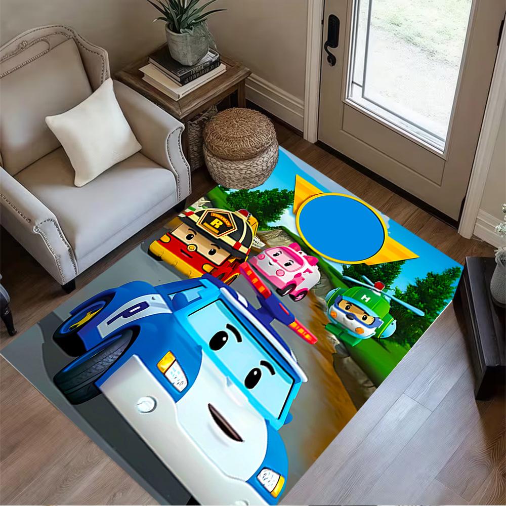 Train Adventure Journey Area Rug Perfect for Game Room Hallway Bedrooms Study room Antislip Carpet Decorate Offices Wedding Party Gift