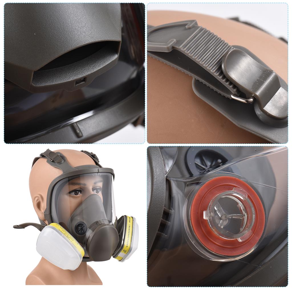 Многоразовый респиратор Полная маска 6800 Противогаз Защита дыхания Полнолицевая крышка Широкое поле