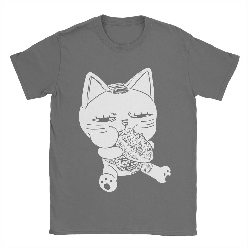 Мужская футболка с принтом Dandadan Turbo Cat Glizzy, с круглым вырезом, с коротким рукавом, 100% хлопок, летний топ