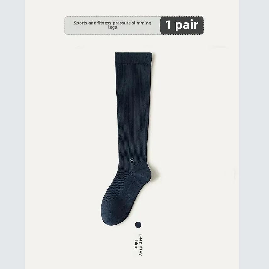 Sport Compression Long Tube Socks Women's Running Socks Anti-slip Yoga Socks Fitness Summer Professional Jump Rope Socks