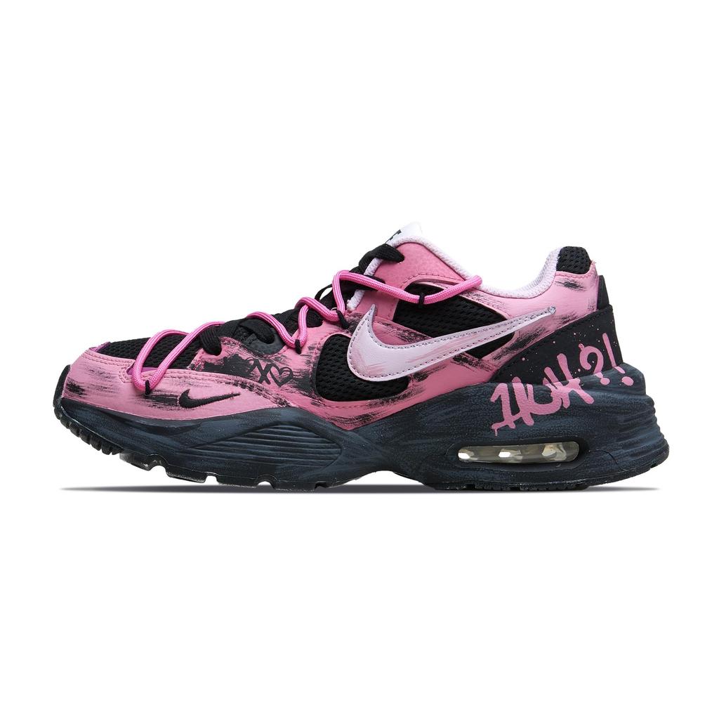 Nike Air Max Fusion Low top Casual Running Shoes Women's Black Pink CJ1671-100(Team196-)