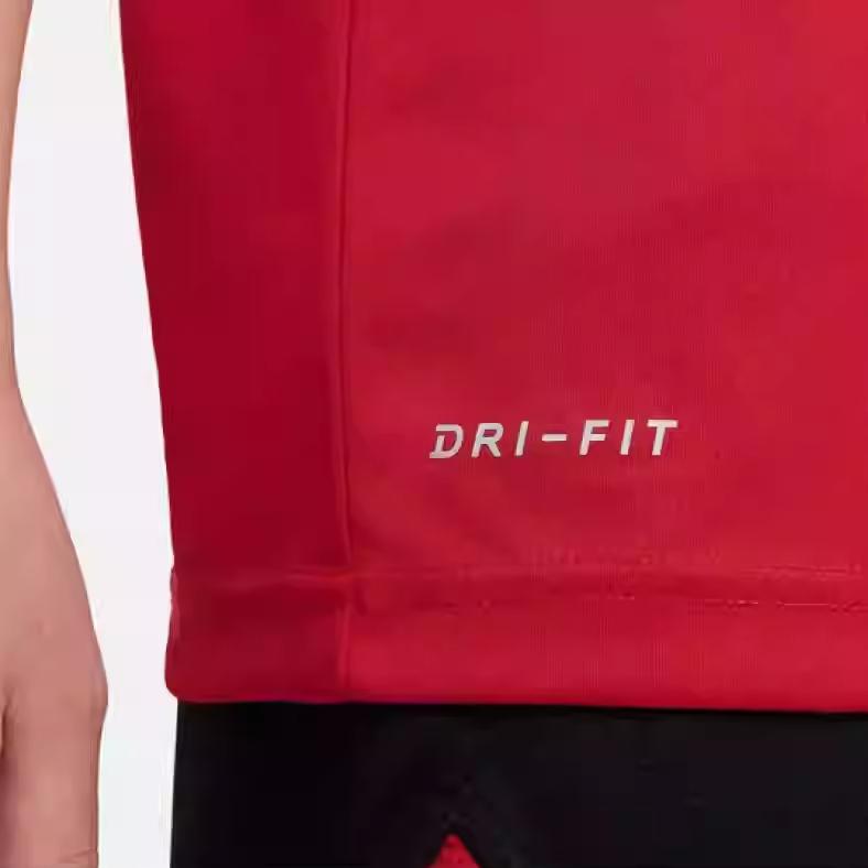 Jordan Футболка с круглым вырезом и буквенным принтом для детей, детские топы Gym-Red HA4950-678
