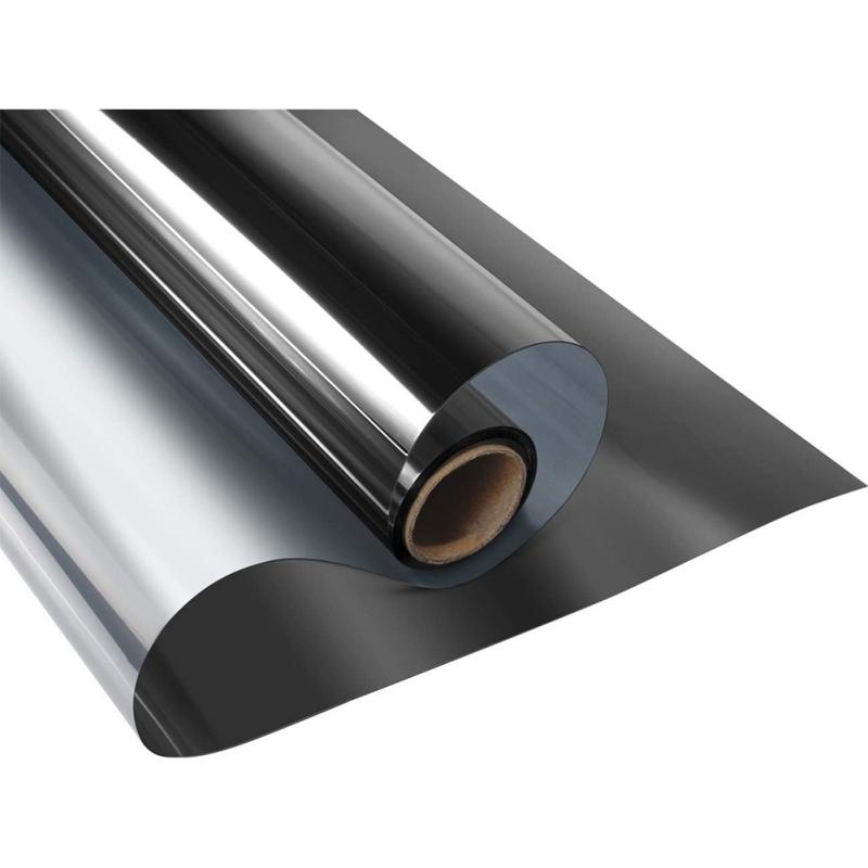 2M Window Film Reflective Silver Mirror Window Tint Self-Adhesive Decal Glass Film for Home Privacy Protection