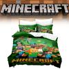 Duvet Minecraft 3d Cover Bedding Set Pillowcase Cartoon Print Double Single