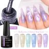 7ml Reflective Glitter Nail Gel Fluorescent Sparkling Laser Nail Gel Semi Permanent Soak Off UV LED Varnish Nail Art Design