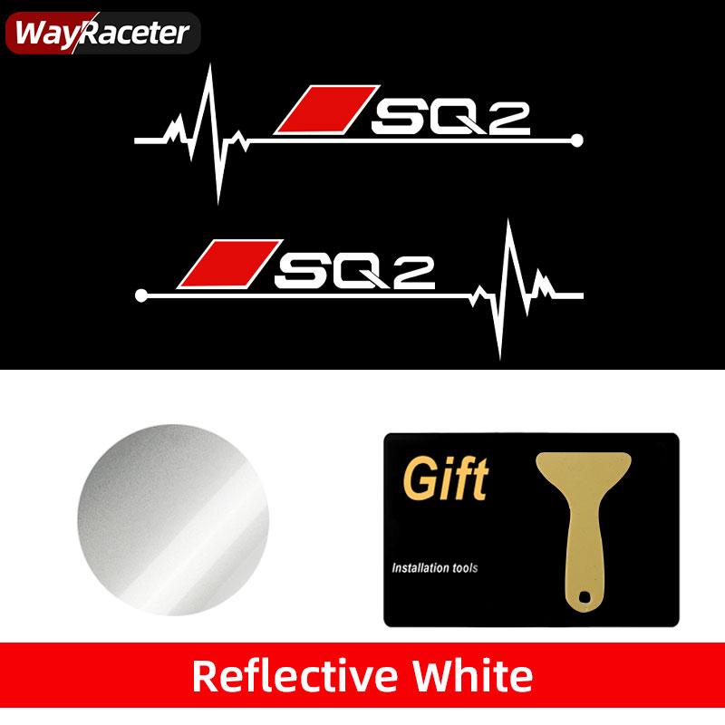 2 Pcs Car Window Sticker Graphics Body Reflective Vinyl Decal For f2 A1 A2 A3 A4 A5 A6 A7 A8 Q2 Q3 Q4 Q5 Q6 Q7 Q8 TT SQ2 S6