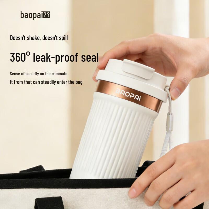 BAOPAI 380 мл Термокружка для кофе из нержавеющей стали 316L