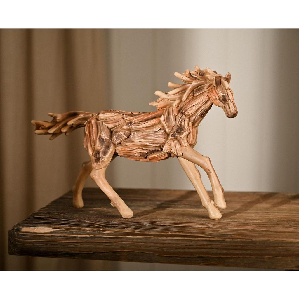 Naturecraft Resin Driftwood Collection Running Horse Figurine