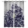 Морская тематика Осьминог Морской монстр Плотные шторы для гостиной Спальня Оконные шторы Шторы для кухни