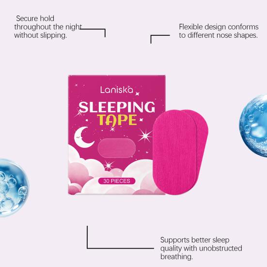 Yousheng Gentle Nasal Strips for Better Sleep Hypoallergenic Breathable Sleep Patch Flexible All-Night Adhesion Nose Patch for Promoting Airflow