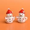 2/5 Набор Мини Снеговик Чашка Украшение Миниатюрная Рождественская Чашка Сцена Пейзаж Смола Кукольный домик Аксессуары Рождественские Поделки Подарки