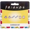 FRIENDS TV Show Set of 3 Earring Studs; Frame, Coffee Cup, & FRIENDS Logo