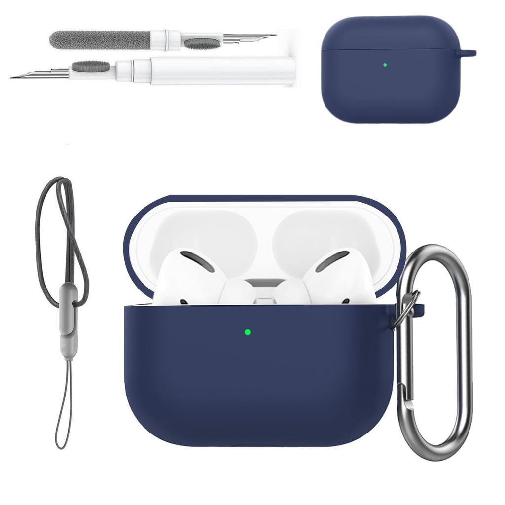 Для Airpods Pro 3 Чехол Крышка Защитный Силиконовый Чехол для Наушников (с карабином + шнурком + чистящим карандашом) Чехол для Airpods Pro 3