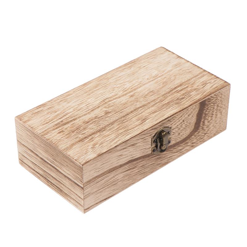 Retro Jewelry Box Desktop Natural Wood Clamshell Storage Decoration Wooden