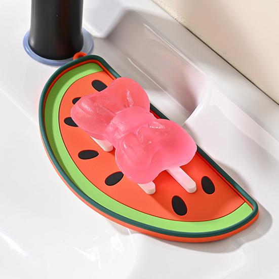 Держатель для крышки кастрюли в форме арбуза Помощник для кухонной столешницы Термостойкая силиконовая подставка-подставка Изоляционная крышка для слива кастрюли Нескользящая подкладка для разделочной доски