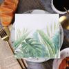 Disposable Party Napkin Double Layer 20 Pieces/Pack Green Leaf Pattern