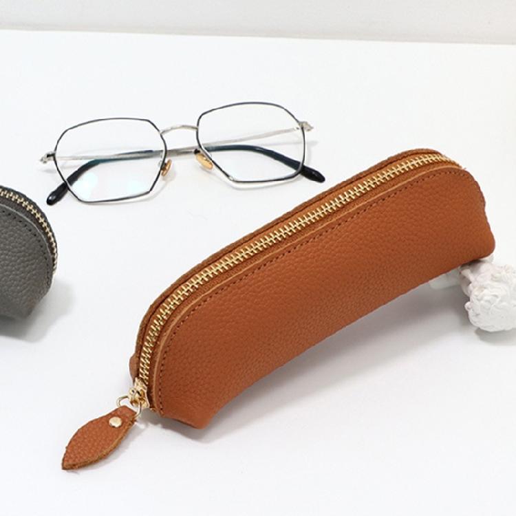 Пенал кожаная косметичка для работы маленькая сумка для ручек на молнии коробка для хранения взрослых настольный органайзер ручки