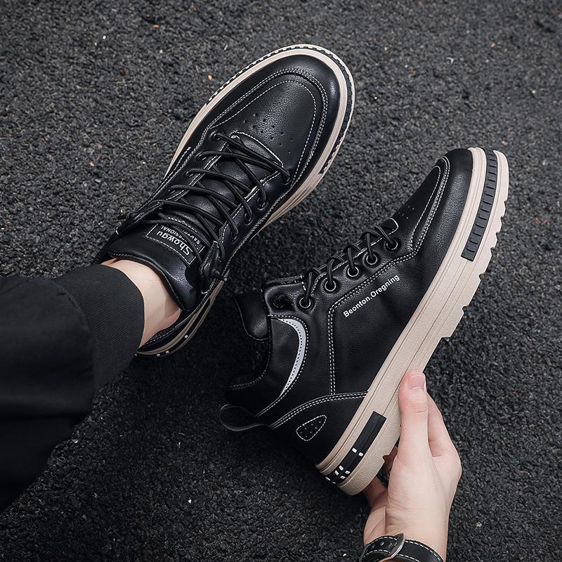Мода Новая Платформа Мужская Мода Шнуровка Кеды Универсальные Спортивные Противоскользящие Повседневные Модные Рабочие Одинарные Туфли Zaoatillas Hombre
