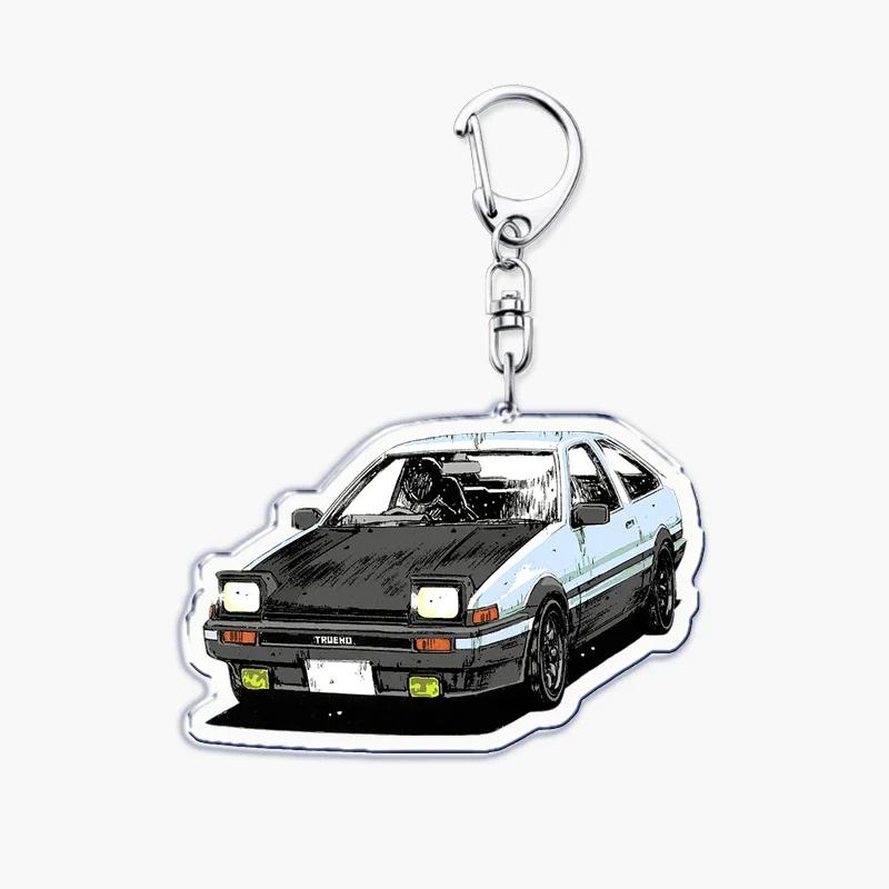 Классический японский аниме Initial D Такуми Гоночные машины Брелок Брелоки Кольцо для Аксессуаров Подвеска на Сумку Брелок Ювелирные изделия Подарки для Фанатов