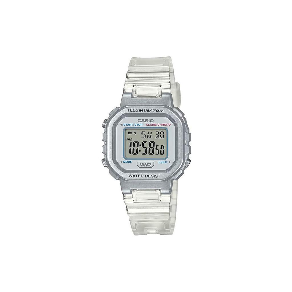 Casio Серия Vintage L Цифровые Модные Минималистичные Классические Кварцевый Механизм Ремешок из Смолы Часы Женские Белые LA-20WHS-7A