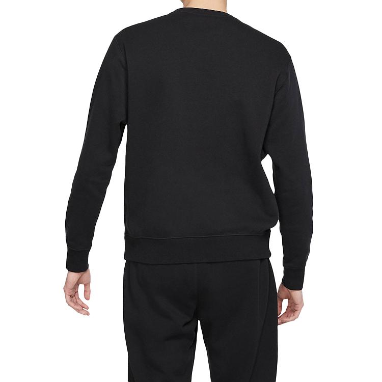 Nike Спортивная одежда Club Fleece Crewneck Черная/Белая мужская уличная одежда BV2662-010