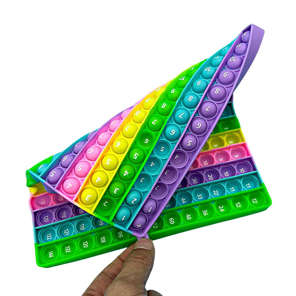 1 шт. 12x12 и 12 + 12, поп-игровая игрушка, макароны, силиконовая математическая таблица умножения, обучающие канцелярские принадлежности, развивающая игрушка
