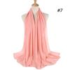 Однотонный шифоновый шарф, хиджаб, повязка на голову, женский исламский головной убор, накидка для женщин, мусульманский трикотаж, хиджабы, шарфы для волос, платок